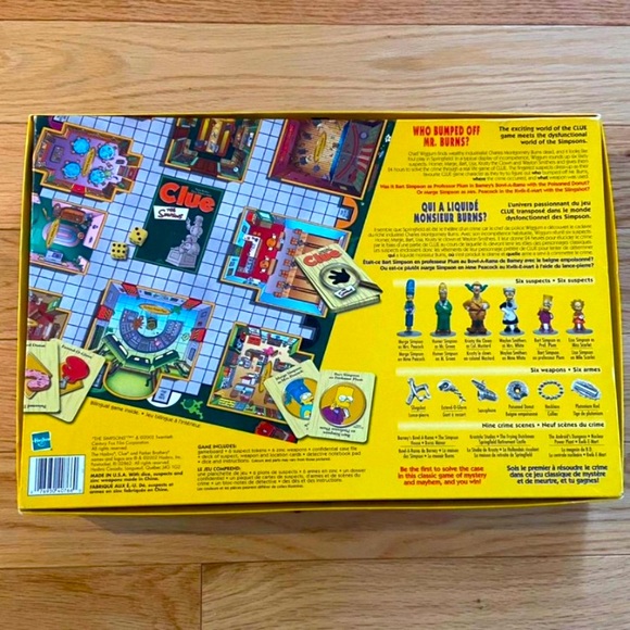 The Simpsons Clue Board Game - Picture 2 of 3